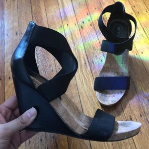 BCBG wedge sandals, size 9